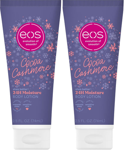 eos Shea Better Travel Size Body Lotion, Cocoa Cashmere, Holiday, Limited Edition Skin Care, 24-Hour Moisture, Body Lotion for Women, travel size toiletries, Vegan, 2.5 fl oz
