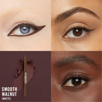 Maybelline TattooStudio Long-Lasting Sharpenable Eyeliner Pencil, Glide on Smooth Gel Pigments with 36 Hour Wear, Waterproof, Smooth Walnut, 1 Count