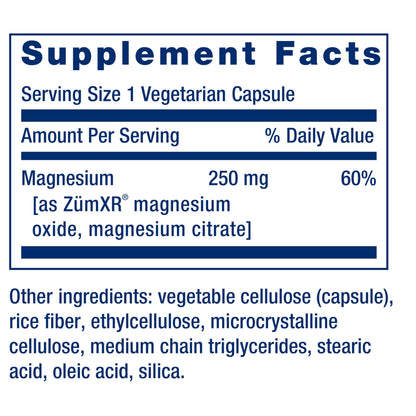 Life Extension Extend-Release Magnesium, prolonged Heart & Bone Health Support, Cardiovascular & Blood Pressure Health Support, bioavailable Formula, Gluten-Free, Non-GMO, Vegetarian, 60 Capsules
