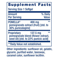 Life Extension Pomegranate Complete, Fruit Extract, Flower, Seed Oil Extract, Cardiovascular Health, antioxidant Support, superfood Supplement, Gluten Free, Non-GMO, 30 softgels