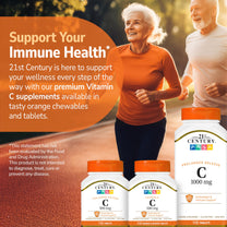 21st Century Vitamin C 500mg Chewable, Orange, Immune Support, 110ct
