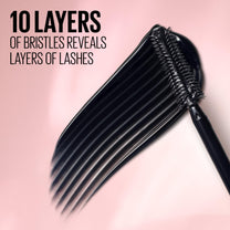 Maybelline Lash Sensational Washable Mascara, Lengthening and Volumizing for a Full Fan Effect, Brownish Black, 1 Count