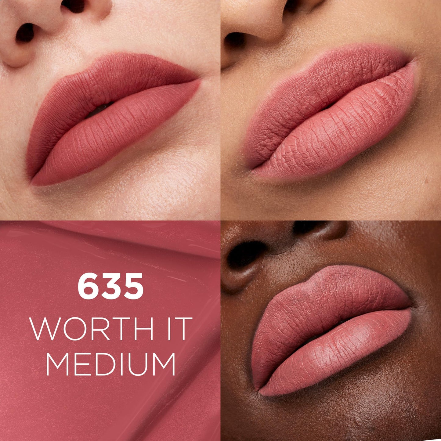 L'Oreal Paris Infallible Matte Resistance Liquid Lipstick, up to 16 Hour Wear, Worth It Medium 635, 0.16 Fl Oz