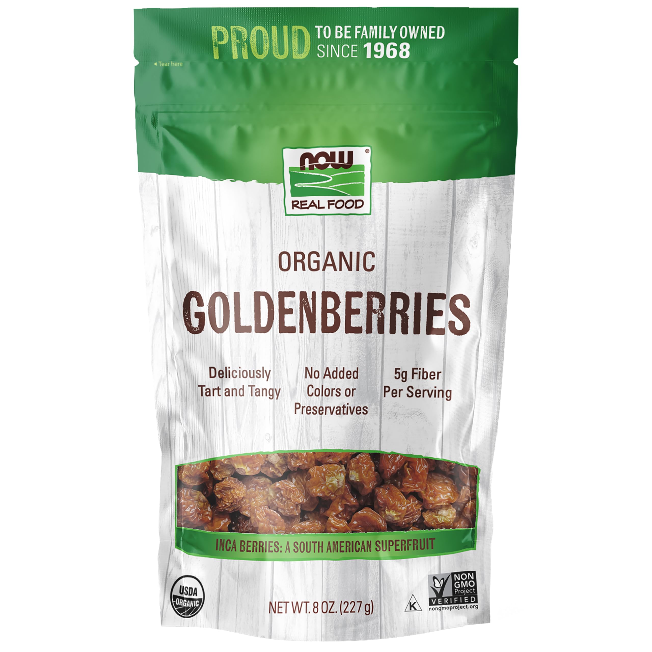 NOW Foods, Organic GoldenBerries, South American Superfruit, 8 oz