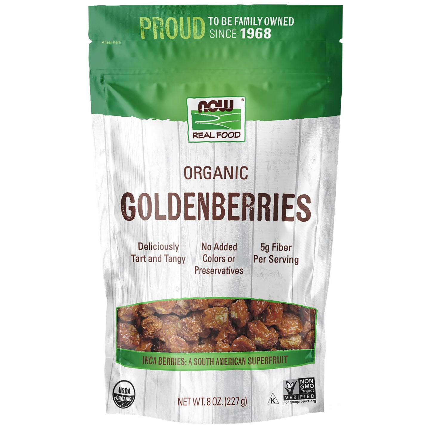 NOW Foods, Organic GoldenBerries, South American Superfruit, 8 oz