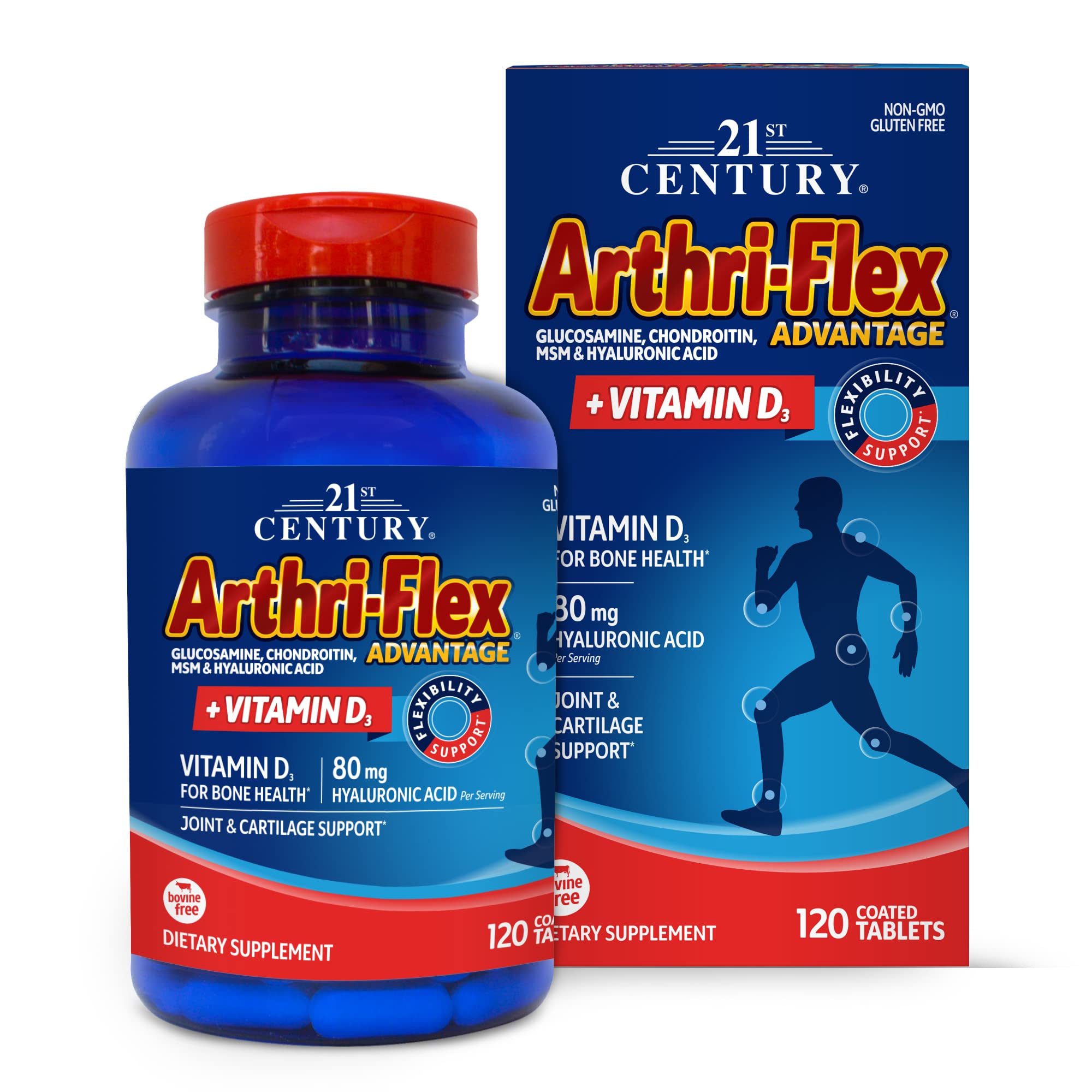 21st Century Arthri-Flex Advantage + D3 Joint Support Tablets, 120 Count