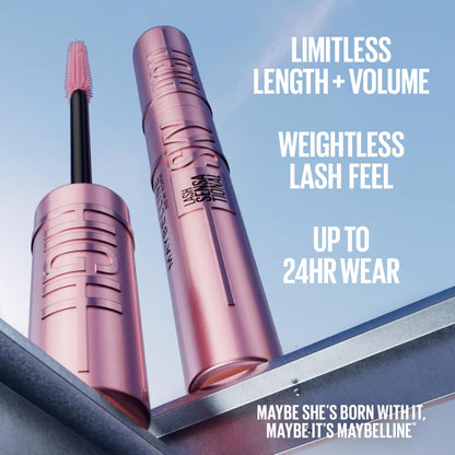 Maybelline Lash Sensational Sky High Washable Mascara Makeup, Volumizing, Lengthening, Defining, Curling, Multiplying, Buildable Formula, True Brown, 1 Count
