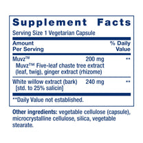Life Extension Lower Back Relief, for Occasional Back Stiffness, Comfort and Flexibility, Ginger, Chaste Tree, White Willow bark, Non-GMO, Gluten-Free, Vegetarian, 60 Capsules