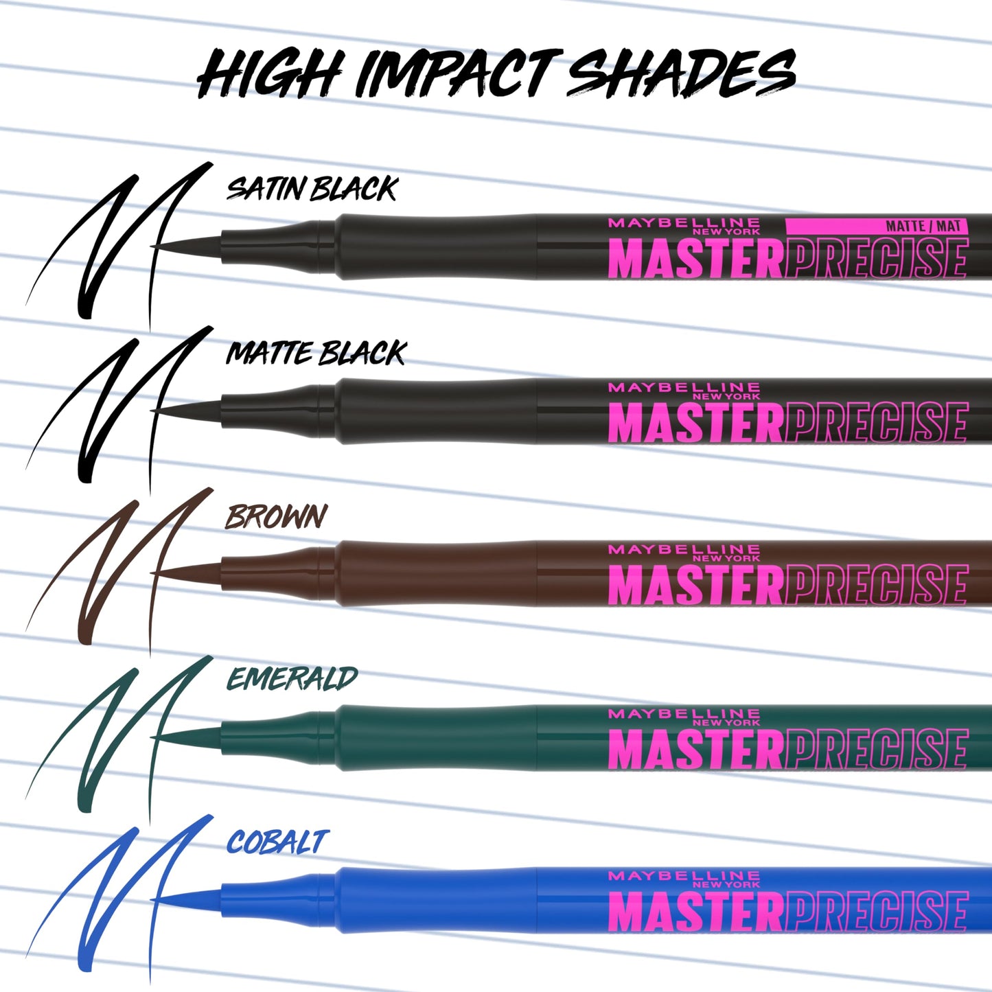 MAYBELLINE Master Precise All Day Liquid Eyeliner, Waterproof Eyeliner Makeup for up to 30HR Wear, Emerald Green, 1 Count