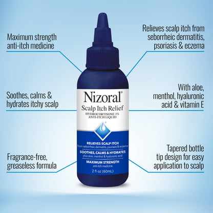 Nizoral Scalp Itch Relief Liquid, Maximum Strength, 2 Fl Oz