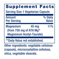 Life Extension Calm-Mag, Magnesium Acetyl taurinate, Daily Stress Management Formula, Supports Calmness and Relaxation, Gluten-Free, Non-GMO, Vegetarian, 30 Capsules