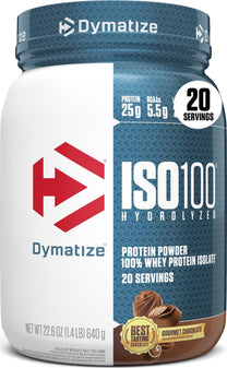 Dymatize ISO100 Protein Powder, 100% Whey Isolate, Gourmet Chocolate