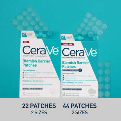 CeraVe Hydrocolloid Pimple Patches with Niacinamide, Ultra-Thin, 22ct