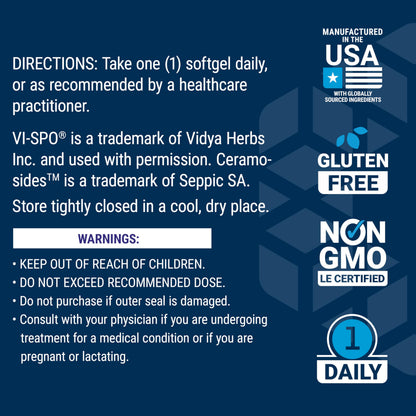 Life Extension Hair Growth for Women, Hair Growth Supplement, Fullness and Density, Ceramosides™, VI-SPO®, Non-GMO, 1-Daily, Gluten-Free, 30 softgels