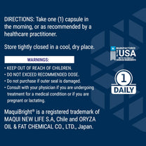 Life Extension Tear Support with MaquiBright®, 60 mg, maqui berry extract for dry eyes, supports eye health, encourages tear production, gluten-free, non-GMO, 1 daily, vegetarian, 30 Count (Pack of 1)