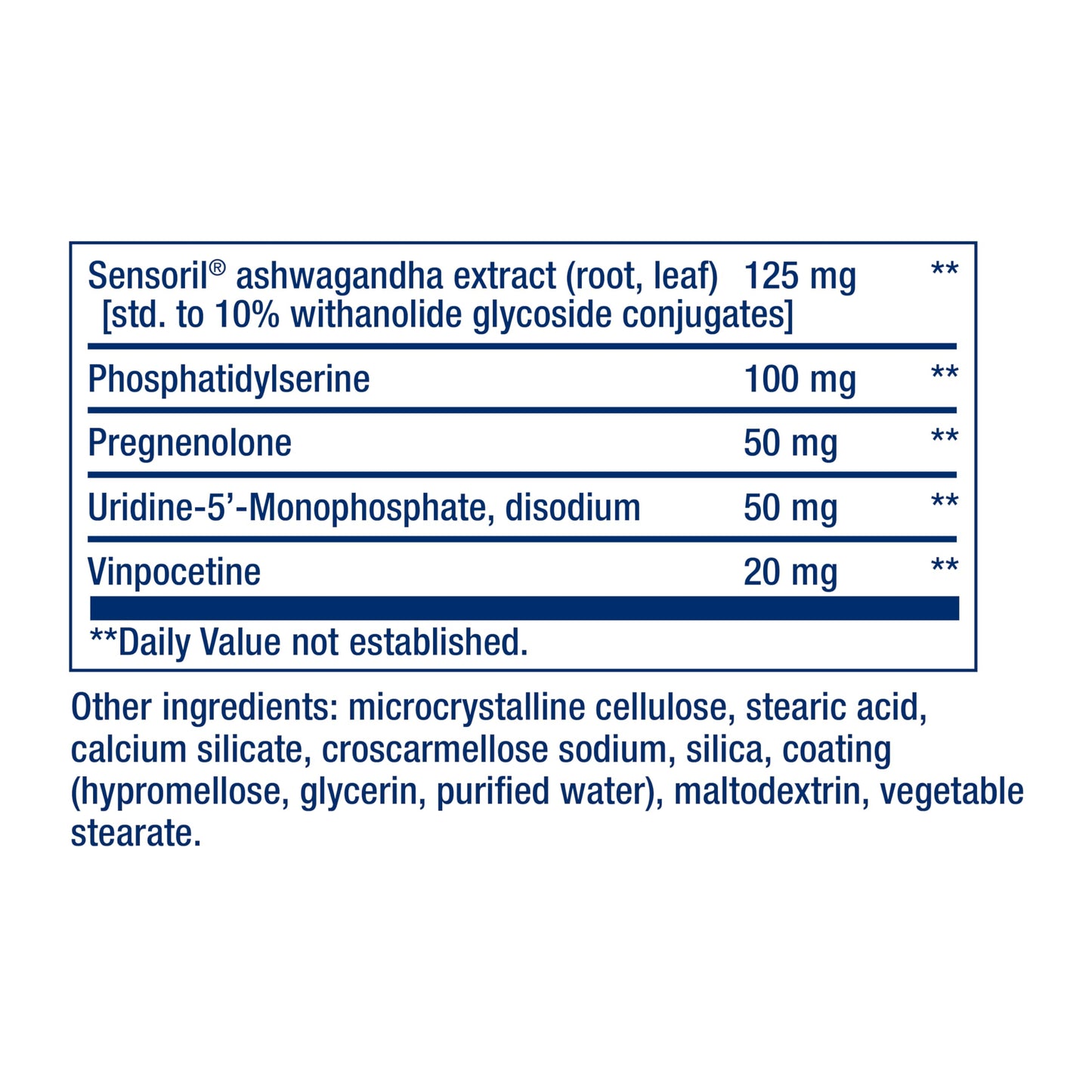Life Extension Cognitex® Elite Pregnenolone, sage, Blueberry, ashwagandha, phosphatidylserine, Advanced Formula, Attention, Focus, Memory, Gluten-Free, Non-GMO, Vegetarian, 60 Tablets