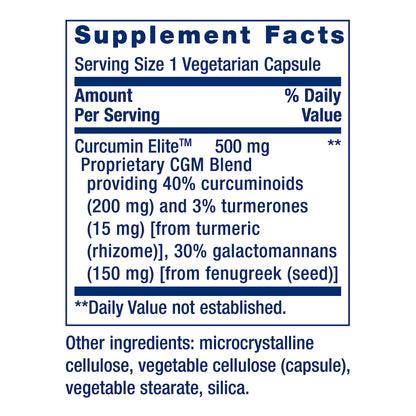 Life Extension Curcumin Elite Turmeric Extract, 60 Count
