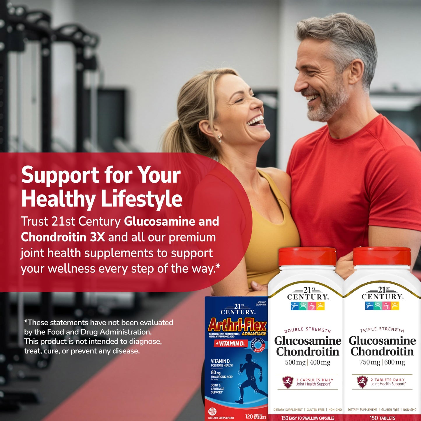 21st Century Glucosamine Chondroitin Triple Strength 750mg/600mg, 150ct