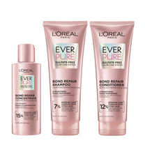 L'Oreal Paris Sulfate Free Bond Repair+ Shampoo, Conditioner and Pre-Shampoo Treatment Set with Bond + Amino Acid Complex, Strengthens Damaged or Color Treated Hair, 18.7 Fl Oz Set, Packaging May Vary