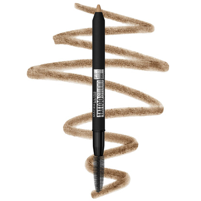 Maybelline TattooStudio Waterproof Eyebrow Pencil, Sharpenable, Longwear, Long Lasting, Pigmented Eyebrow Pencil for Defined Brows, Light Blonde, 1 Count