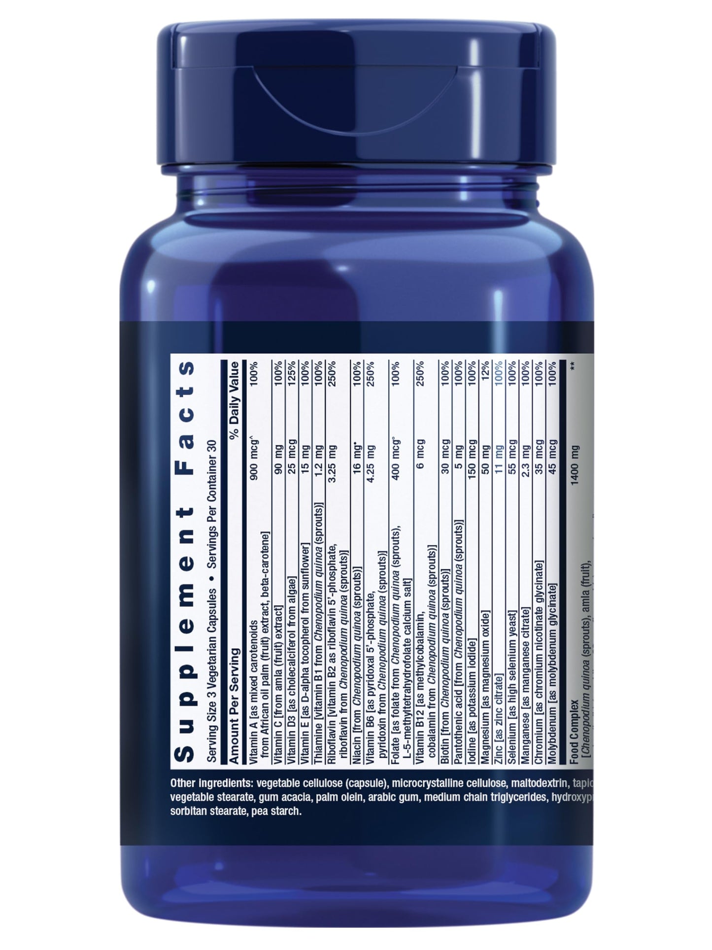 Life Extension Whole Food Multivitamin, Plant-derived Vitamin D3, A, B, C & E, Plus Minerals, Plant extracts, Stay Healthy from Head to Toe, Gluten-Free, Non-GMO, Vegetarian, 90 Capsules