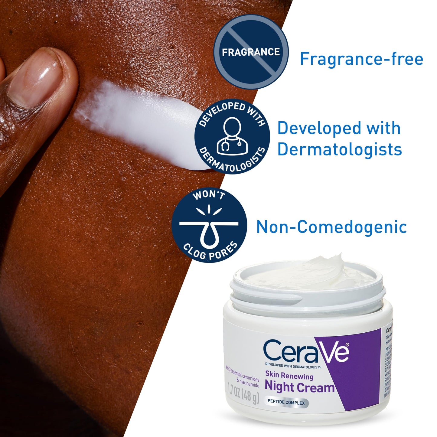 CeraVe Skin Renewing Night Cream, 1.7 Ounce+ CeraVe Anti Aging Retinol Serum, 1 Oz