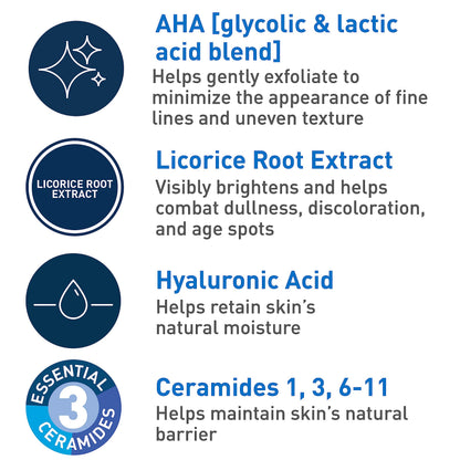 CeraVe Exfoliating Treatment, Anti Aging Serum with Glycolic Acid, 17oz