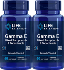 Life Extension Gamma E Mixed Tocopherols & Tocotrienols 60 Softgels (Pack of 2)