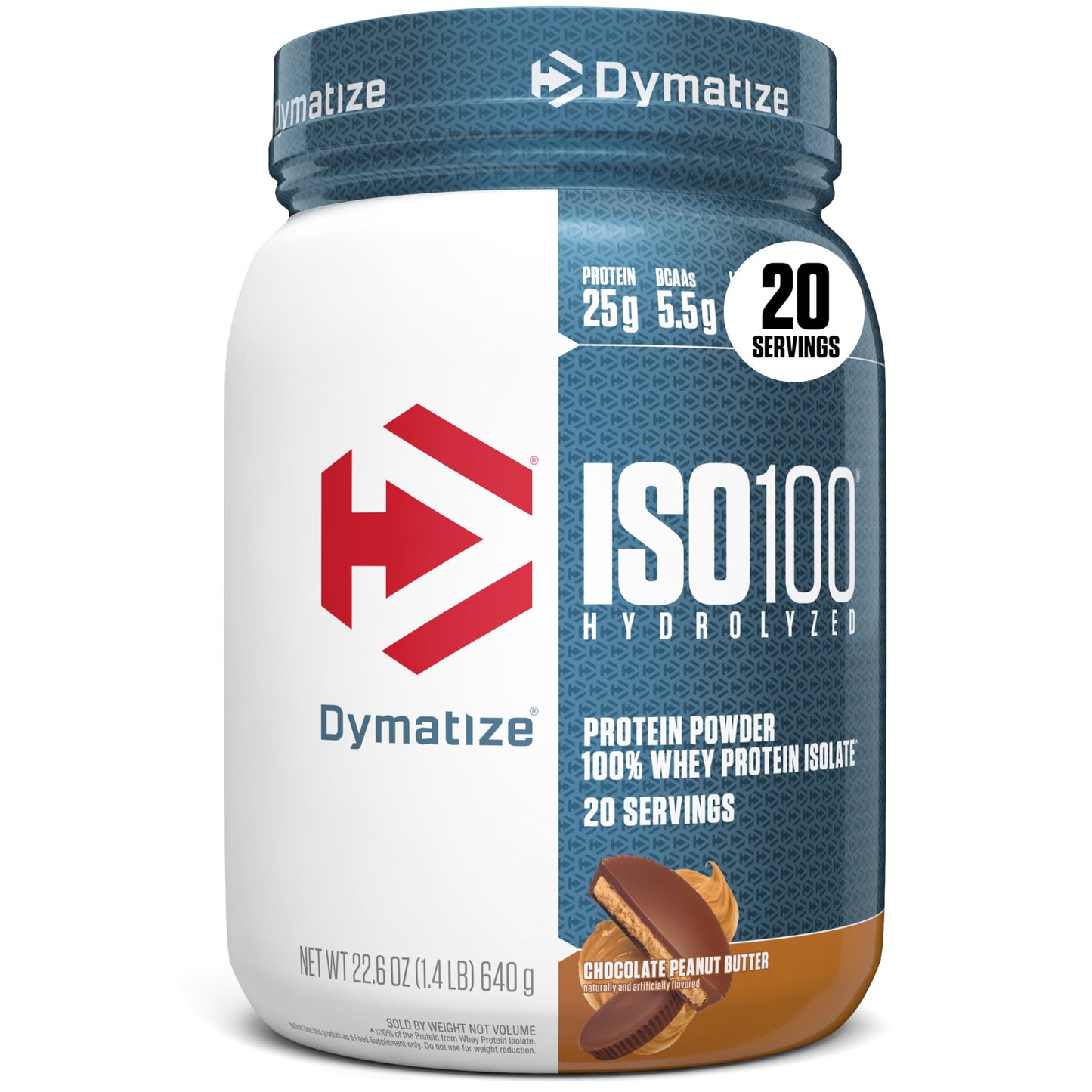 Dymatize ISO100 Protein Powder, 100% Whey Isolate, Chocolate Peanut Butter