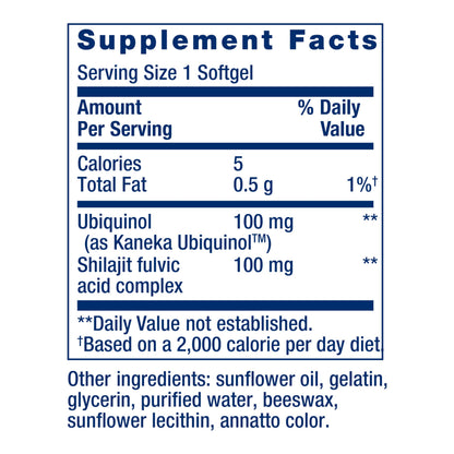 Life Extension Super Ubiquinol CoQ10 with Enhanced Mitochondrial Support, Potent Heart Health & Cellular Energy Production Support, Ultra-absorbable, Gluten-Free, Non-GMO, 100 mg, 60 softgels
