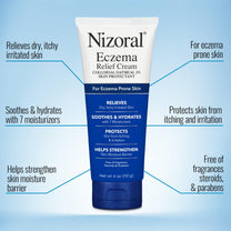 Nizoral Eczema Relief Cream, 4 Oz, Relieves Dry Itchy Irritated Skin