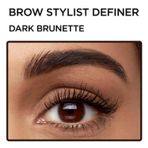 L'Oreal Paris Makeup Brow Stylist Definer Waterproof Eyebrow Pencil, Ultra-Fine Mechanical & Retractable Brow Pencil, Draws Tiny Brow Hairs & Fills in Sparse Areas & Gaps, Dark Brunette, 0.003 oz.