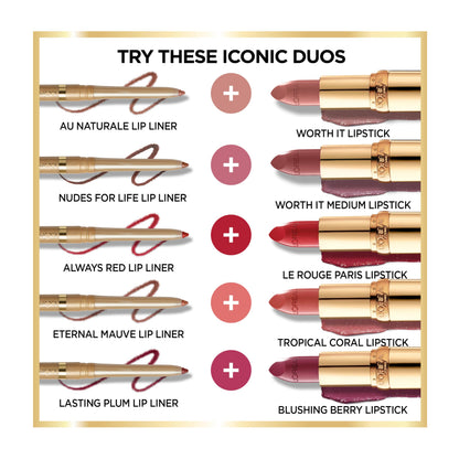 L'Oreal Paris Colour Riche Original Creamy, Hydrating Satin Lipstick with Argan Oil and Vitamin E, Raspberry Rush , 1 Count