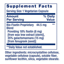 Life Extension Bio-Fisetin, Fisetin, galactomannans from Fenugreek Seed, Cellular Health, Cognitive Health, Longevity, Gluten-Free, Vegetarian, Non-GMO, 30 Vegetarian Capsules