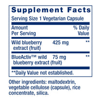 Life Extension Blueberry Extract Capsules, supports cognitive & memory health, helps maintain already-healthy cholesterol levels, fights oxidative stress, gluten-free, non-GMO, vegetarian, 60 capsules