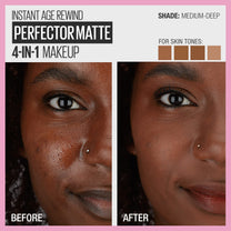 Maybelline Instant Age Rewind Instant Perfector 4-In-1 Matte Makeup, 04 Medium/Deep, 1 Count