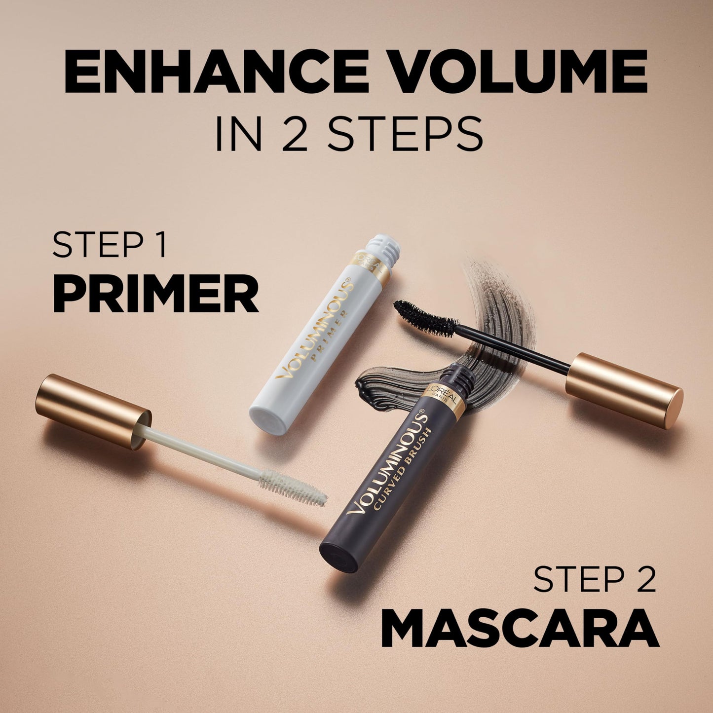 L’Oreal Paris Original Voluminous Mascara, Building Mascara Volume and Length Formula, Curved Brush, Washable, Black Brown, 0.26 Fl Oz., 1 Count