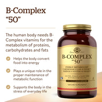Solgar B-Complex 50", 250 Vegetable Capsules - Energy Metabolism