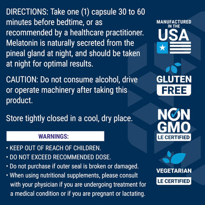 Life Extension Melatonin, 3 mg, Optimal Sleep Support, Healthy circadian Rhythms, Cellular Defense, Gluten-Free, Non-GMO, Vegetarian, 60 Capsules