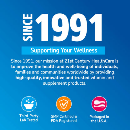 21st Century Calcium Citrate Plus D Maximum Caplets, 120 Count