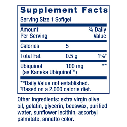 Life Extension Super Ubiquinol CoQ10, Heart Health Supplement, Cell Energy, oxidative Stress Defense, Maximum Absorption, 100 mg, Non-GMO, Gluten-Free, 60 softgels