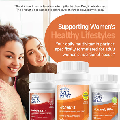 21st Century One Daily Women's Multivitamin Tablets, 100 Count
