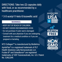 Life Extension ArthroMax® Advanced NT2 Collagen™ & AprèsFlex®, glucosamine sulfate, Boswellia (Indian Frankincense), Joint Health, Mobility, Gluten-Free, Non-GMO, 60 Capsules