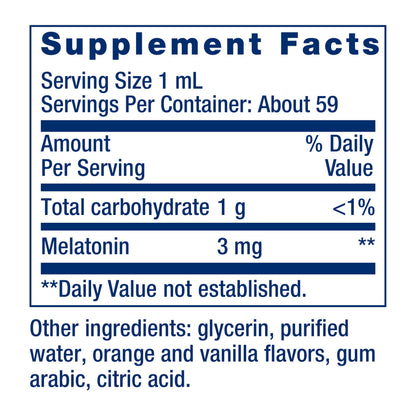 Life Extension Fast-Acting Liquid Melatonin, Citrus-Vanilla, 3 mg, 2 fl oz