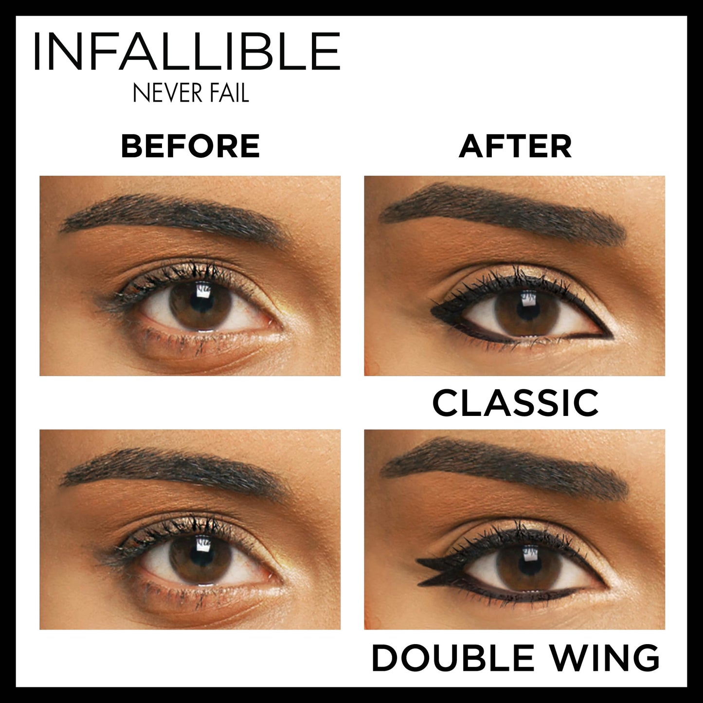 L'Oreal Paris Makeup Infallible Never Fail Original Mechanical Pencil Eyeliner with Built in Sharpener, Black Brown, 0.008 oz., 1 Count
