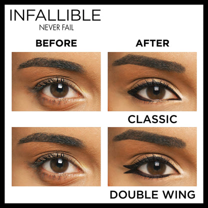 L'Oreal Paris Makeup Infallible Never Fail Original Mechanical Pencil Eyeliner with Built in Sharpener, Carbon Black, 0.008 oz.