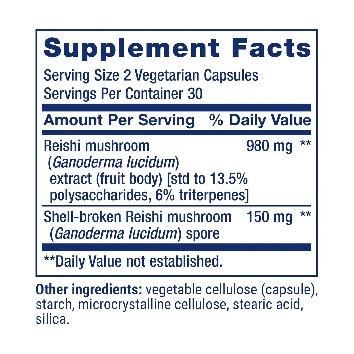 Life Extension Reishi Extract Mushroom Complex, 60 Capsules