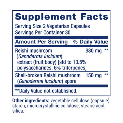 Life Extension Reishi Extract Mushroom Complex, 60 Capsules