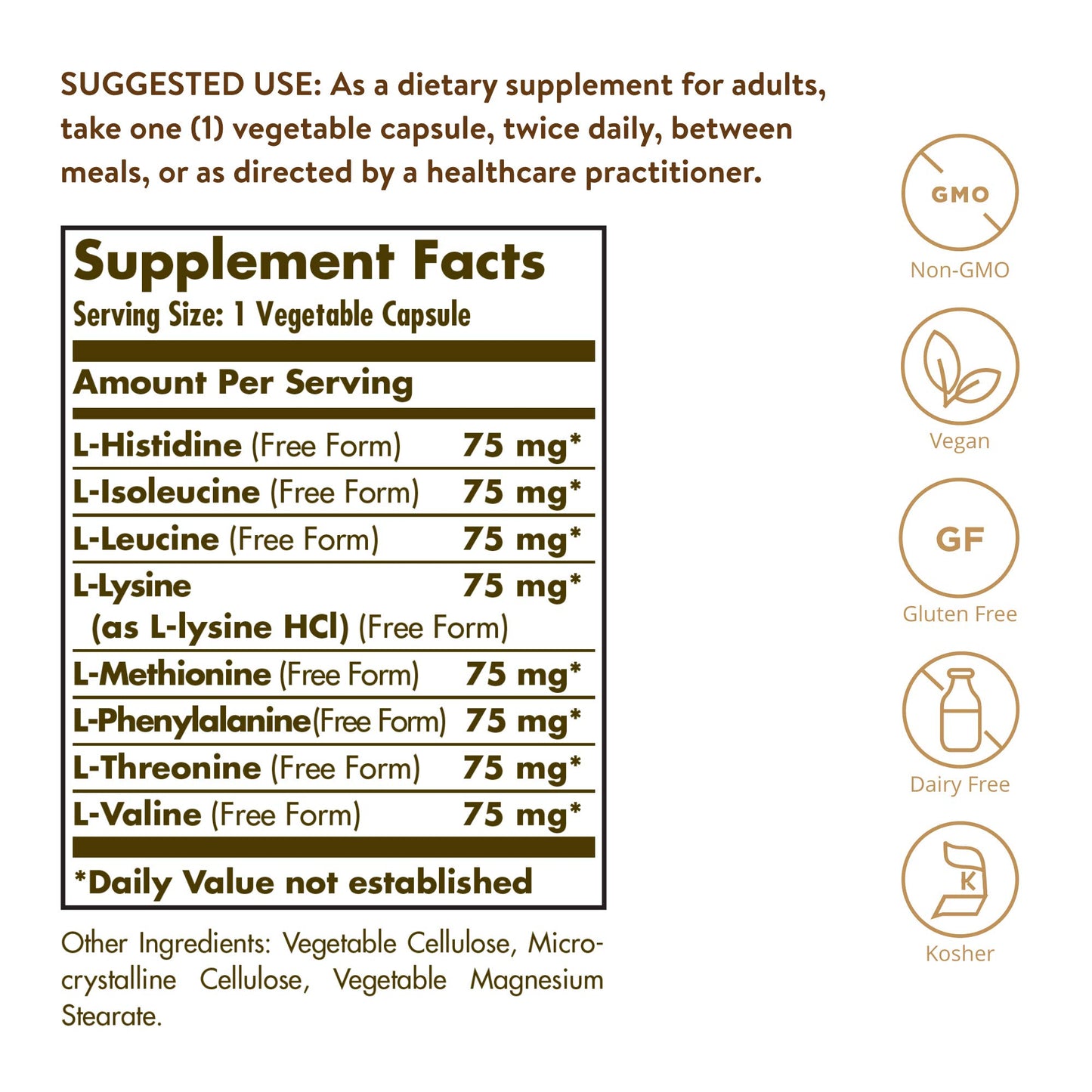 Solgar Essential Amino Complex, 90 Vegetable Capsules - Free Form Essential