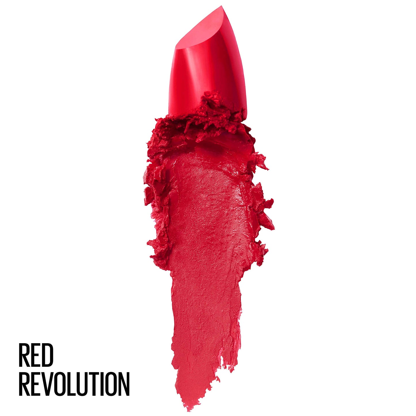 Maybelline Color Sensational Lipstick, Lip Makeup, Cream Finish, Hydrating Lipstick, Nude, Pink, Red, Plum Lip Color, Red Revolution, 0.15 oz; (Packaging May Vary)
